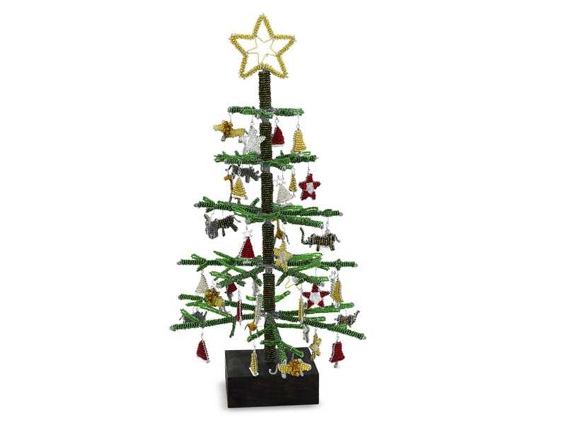 African Flat Pack Bead and Wire Christmas Tree